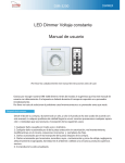 LED Dimmer Voltaje constante Manual de usuario