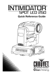Intimidator Spot LED 250 Quick Reference Guide