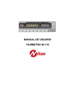 MANUAL DE USUARIO TAX&Iacute;METRO NI-110
