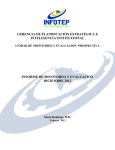 Monitoreo 2012 - Instituto Nacional de Formación Técnico Profesional