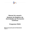 201511 Manual de usuario para las Federaciones del Programa Foco