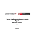 “Ventanilla Única de Conexiones de Agua” Manual de Usuario