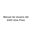 Manual de Usuario del Z403 (Axe Plus)