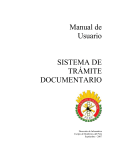 Manual de Usuario SISTEMA DE TRÁMITE DOCUMENTARIO