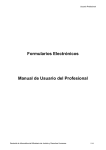 Formularios Electr&oacute;nicos Manual de Usuario del Profesional