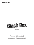 M-Audio Black Box Abbendum al Manual de Usuario