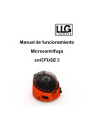 Manual de funcionamiento Microcentrífuga uniCFUGE 3