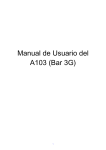 Manual de Usuario del A103 (Bar 3G)