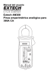 Extech AM300 Pinza amperimétrica analógica para 300A CA
