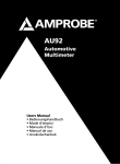 AU92 Automotive Multimeter Product Manual