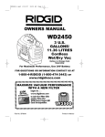 WD2450 - RIDGID Professional Tools