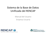 1. Sistema de la Base de Datos Unificada del RENCAP