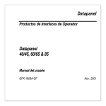Datapanel 40/45, 60/65 & 85 Manual del usuario GFK-1806A-SP
