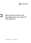 Manual del usuario del decodificador de vídeo IP TVE
