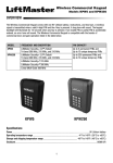 0137534 Wireless Commercial Keypad Models KPW5