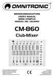 OMNITRONIC CM-860 User Manual