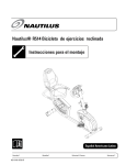 Nautilus® R514Bicicleta Bicicleta de ejercicios reclinada