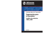 Sugerencias para el mecánico Familias de productos 1000 y 2000