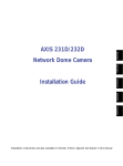 AXIS 231D/232D Network Dome Camera Installation Guide