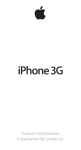 iPhone 3G - Gu&iacute;a de informaci&oacute;n importante del producto