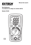 Manual del usuario Mini Mult&iacute;metro con detector de voltaje