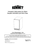 FIM44 Ice Maker User`s manual