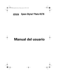 Manual del usuario Epson Stylus Photo R270