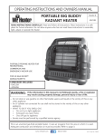 PORTABLE BIG BUDDY RADIANT HEATER