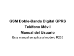 GSM Doble-Banda Digital GPRS Teléfono Móvil Manual del Usuario
