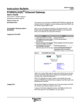 Instruction Bulletin POWERLOGIC Ethernet Gateway