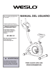 MANUAL DEL USUARIO - Icon Heath & Fitness