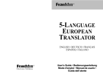 5-language european translator - Franklin Electronic Publishers, Inc.