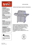 Parrilla a Gas Propano Líquido de 4 Quemadores