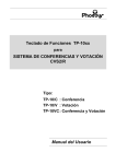 Teclado de Funciones TP-10xx SISTEMA DE CONFERENCIAS Y