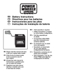 e Battery Instructions f Directives pour les batteries S - Fisher