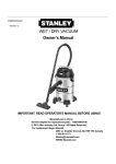 WET / DRY VACUUM Owner`s Manual