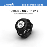 Gu&iacute;a de inicio R&aacute;pido Forerunner 210