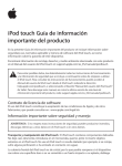 iPod touch Guía de información importante del producto