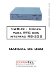 MABUX - Módem para RTC con interfaz RS-232