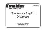 Spanish  English Dictionary - Franklin Electronic Publishers, Inc.