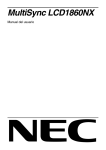 MultiSync LCD1860NX - NEC Display Solutions Europe
