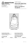 Submersible Utility Pump Bomba sumergible de uso general