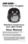 User Manual- Neb-u-Tyke Penguin Nebulizer