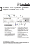 Guía de inicio rápido del grabador digital TruVision DVR 44HD