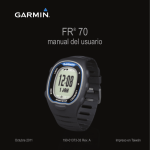 Manual de usuario Garmin Forerunner FR70