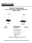 4025, 4026 & 4261 - Health o meter® Professional Scales