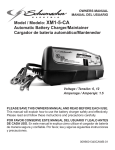 Model / Modelo: XM1-5-CA Automatic Battery Charger/Maintainer