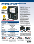 analizador de calidad de energía trifásico powerpad® Modelo 3945-B