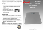 Escali Digital Sleek Glass Bath Scale B200 User
