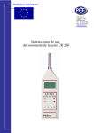 Instrucciones de uso del sonómetro de la serie CR 260